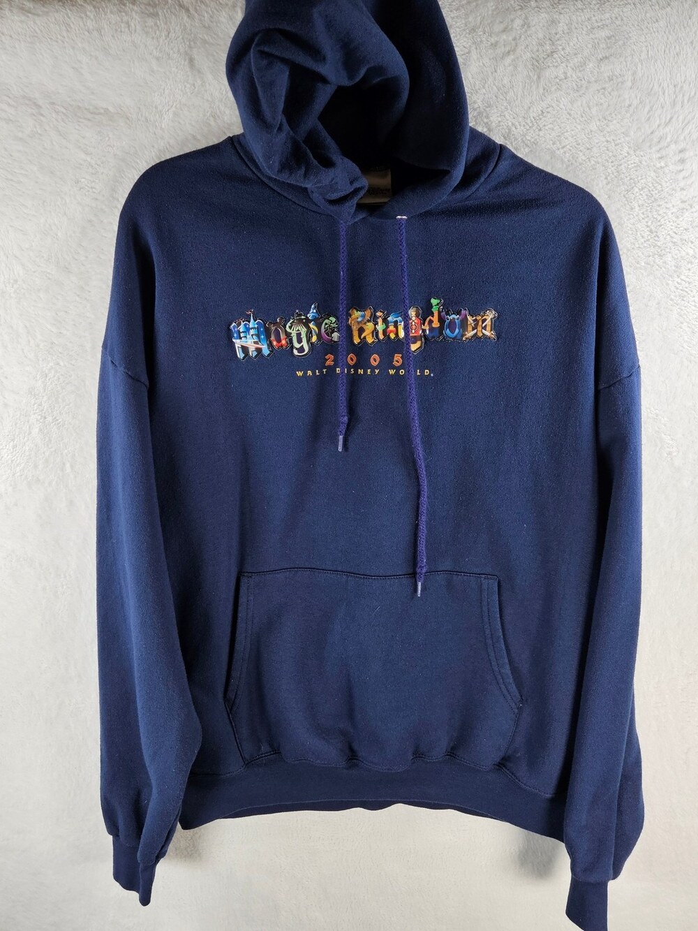 Walt Disney World Magic Kingdom Pullover Hoodie Navy Size XL